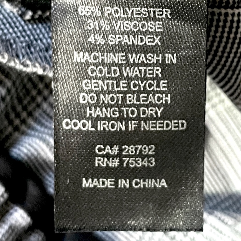 Nicole Miller New York Gray Plaid Pull On Comfy Crop Pants Size 10 - Picture 9 of 9